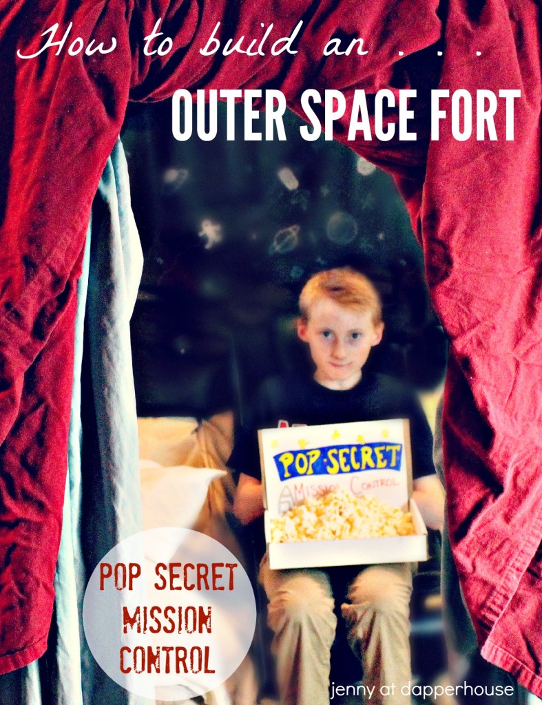 How to build an outer space themed fort with #PopSecretForts Mission Control @dapperhouse