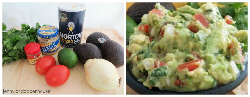 Ingredients for fresh fast and easy chinkky guacamole recipe @dapperhouse