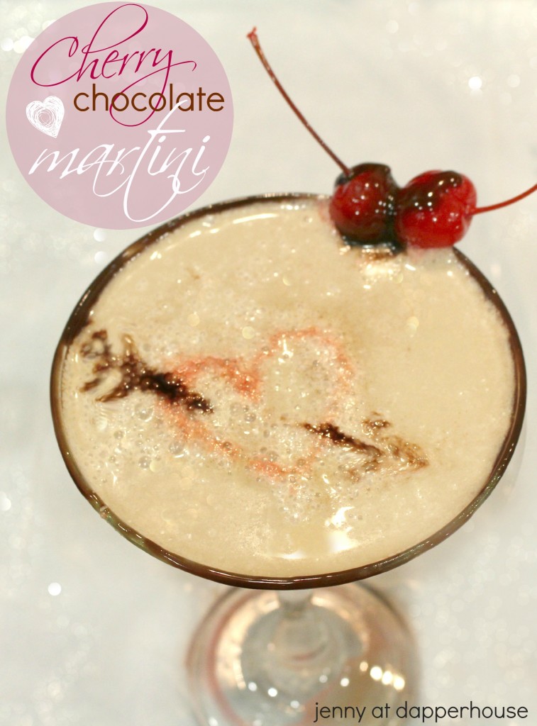 how to create a chocolate cherry martini and decorate the foam in a cherry chocolate martini for valentines day @dapperhouse
