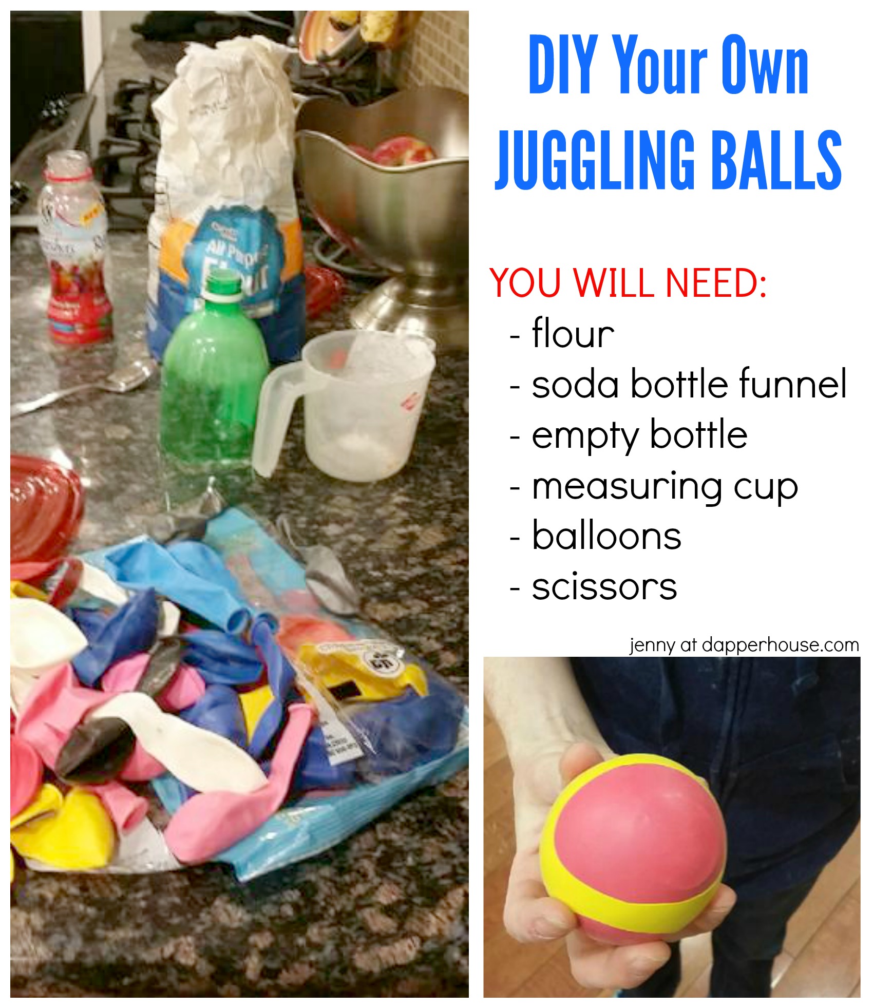 How to Make Your Own Juggling Balls & Stress Balls Jenny at dapperhouse