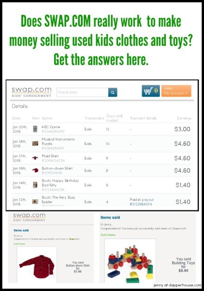Does Swap.com really work to make money selling used kids clothes, toys and other items Find out how it works and if it works here at jenny at dapperhouse