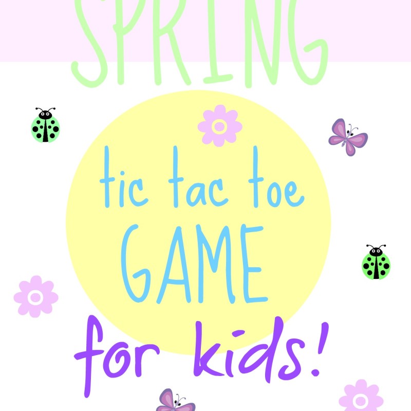 Free Printable Spring Themed Tic Tac Toe Game for Kids