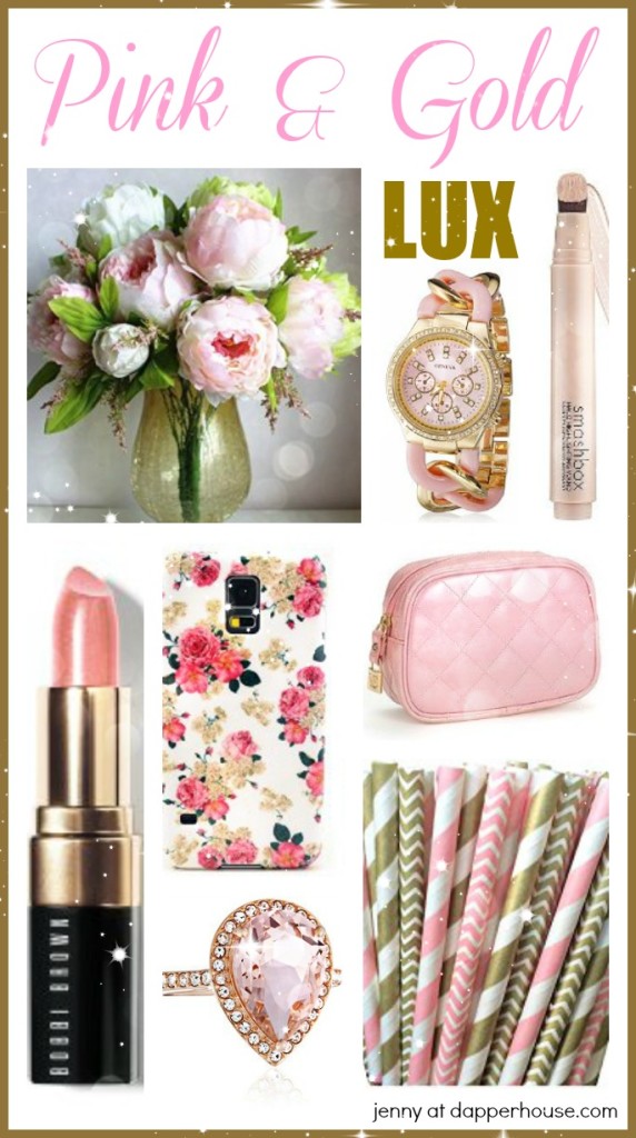 Pink and Gold to update your look with some feminine luxury jenny at dapper house #beauty #home #fashion #lifestyle