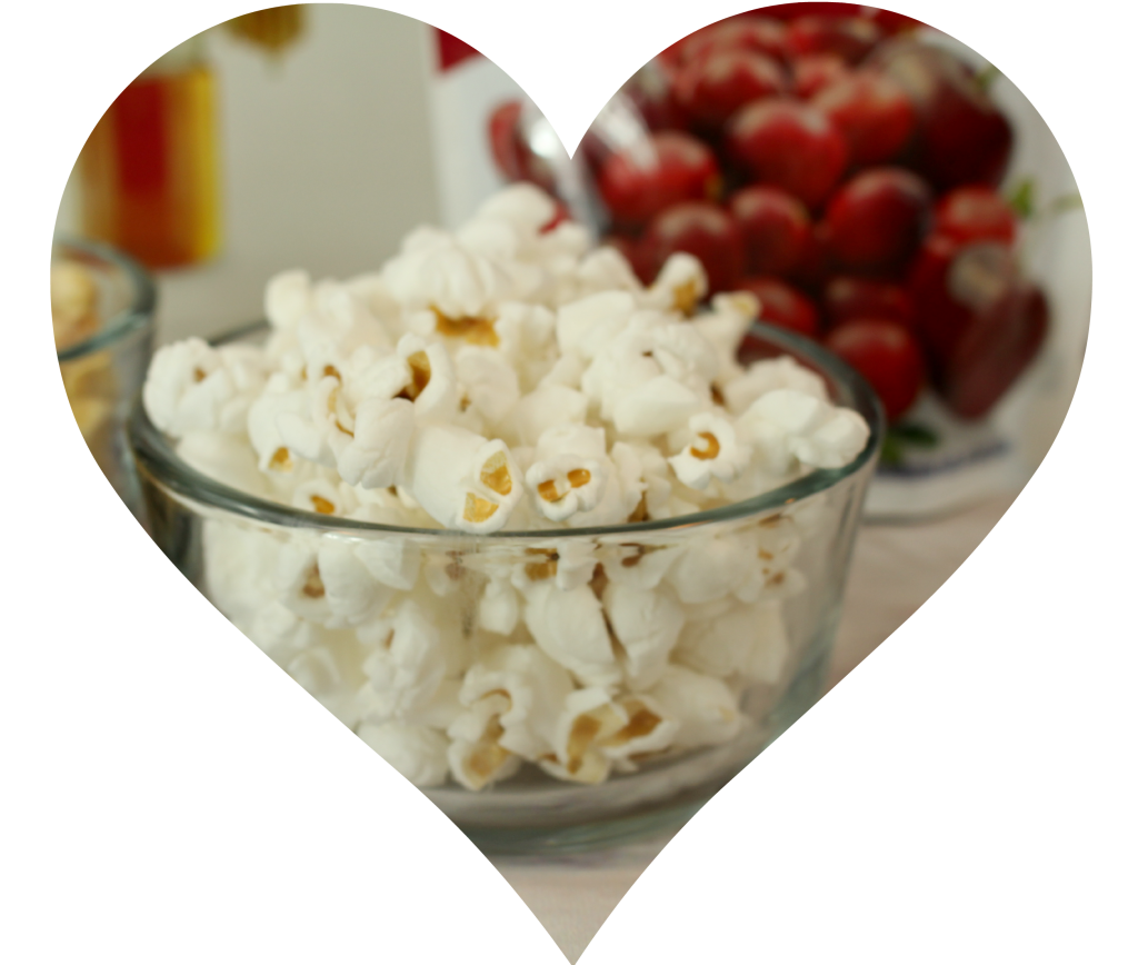 start with popcorn for this tasty and healthy snack mix that says I LOVE YOU #recipe #snack