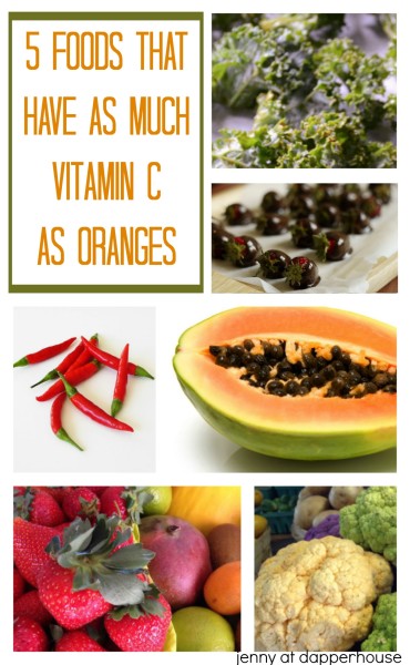 5 Foods that Have as Much Vitamin C as Oranges - jenny at dapperhouse #health #nutrition