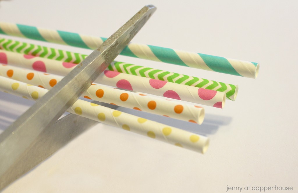 Colorful Paper Straw Necklace Craft to Celebrate Spring from Jenny at dapperhouse