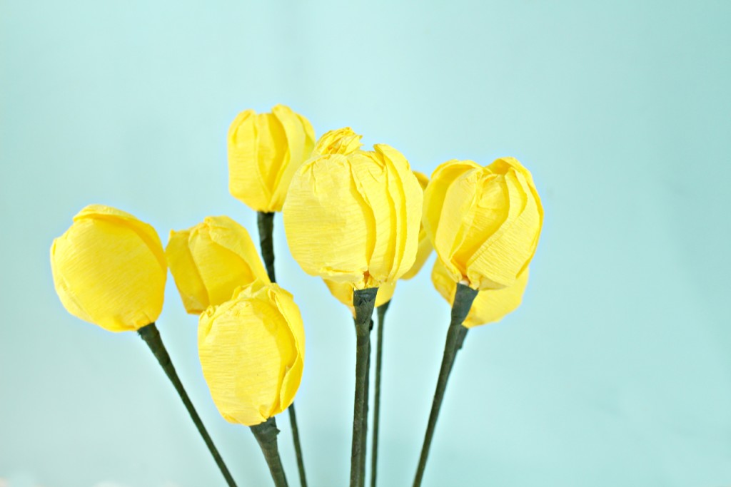 DIY Crepe Paper Tulips for Mother's Day - jenny at dapperhouse