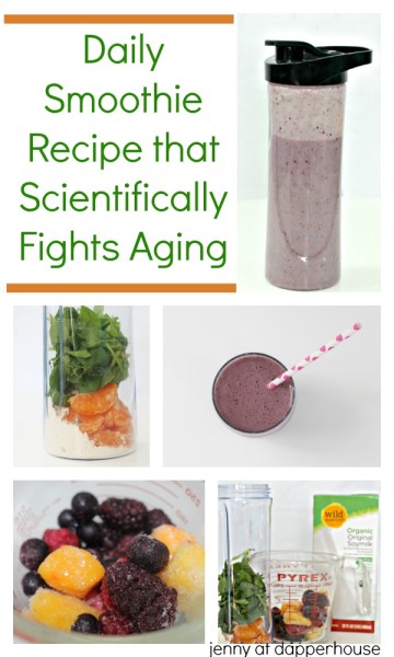 Daily Smoothie Recipe that Scientifically Fights Aging - from jenny at dapperhouse