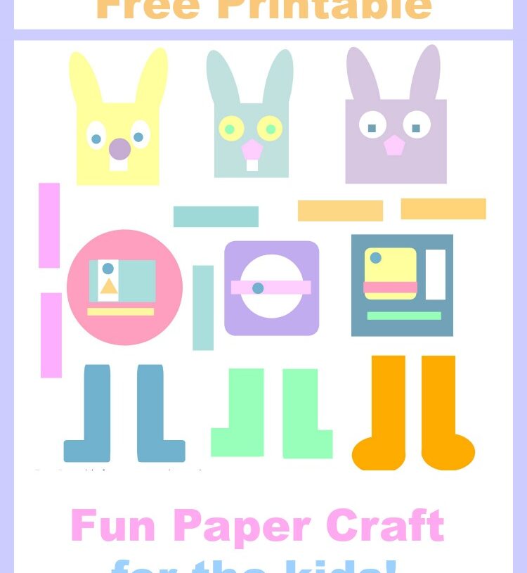 Fun & FREE Printable Easter Bunny Robots Paper Craft for Kids