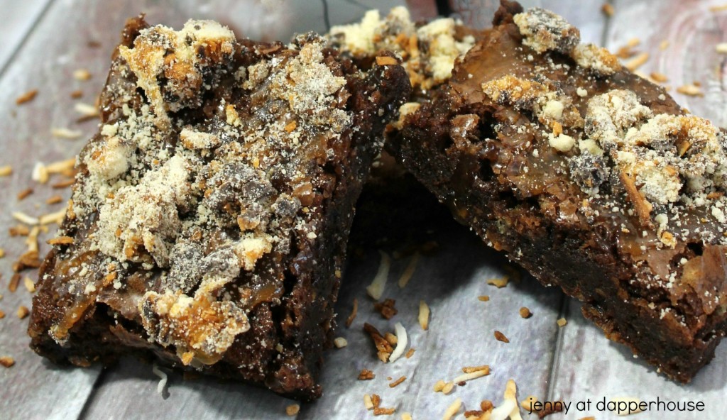 Girl Scout Cookie Samoa Brownie Recipe - jenny at dapperhouse