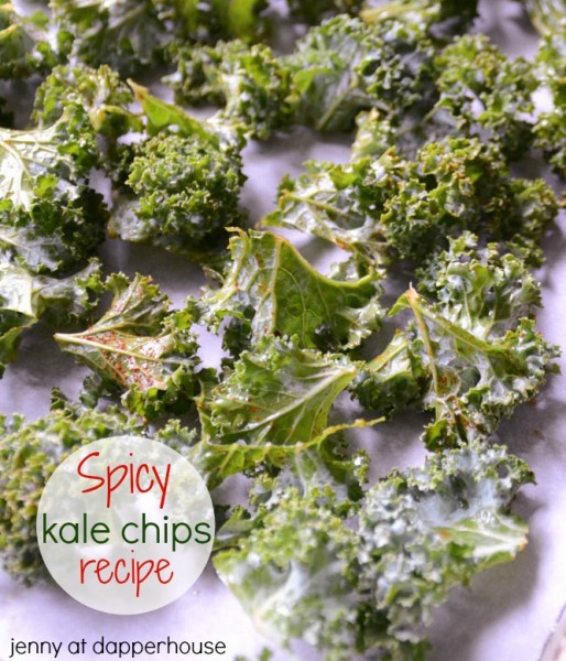 Homemade Spicy Kale Chips Recipe from jenny at dapperhouse