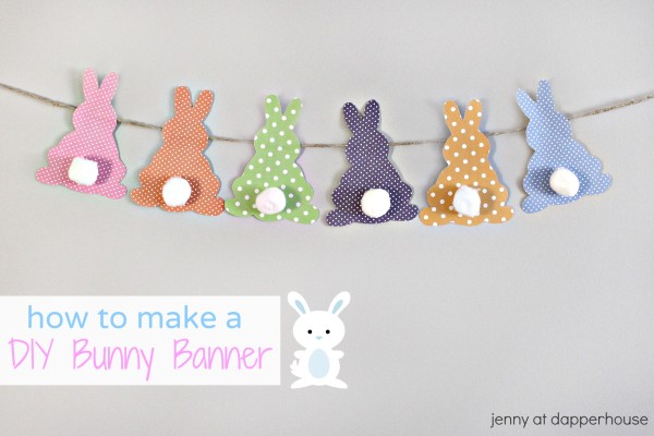 How to make a DIY Bunny Banner - jenny at dapperhouse #Craft