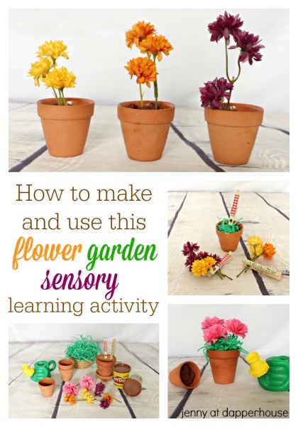 How to make and use this flower garden sensory learning activity - from jenny at dapperhouse