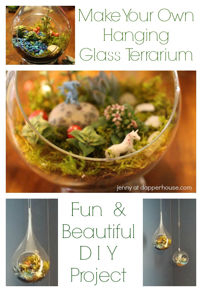 Make Your Own DIY Hanging glass terrarium - jenny at dapperhouse