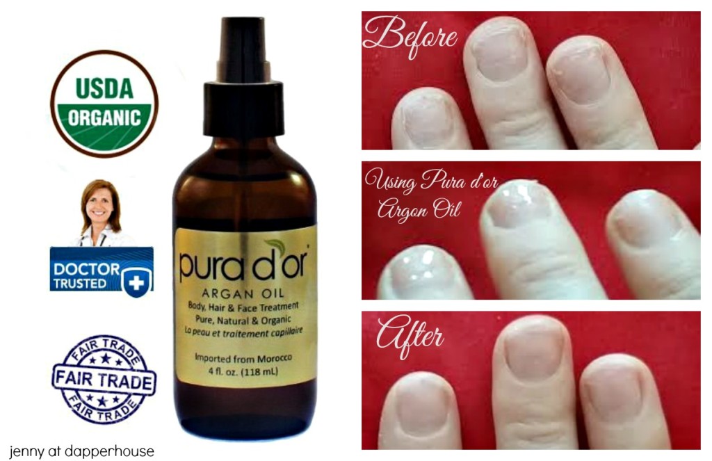 Using Argon Oil on my natural nails helped the damage done by artificial nails - jenny at dapperhouse - Pura d'or