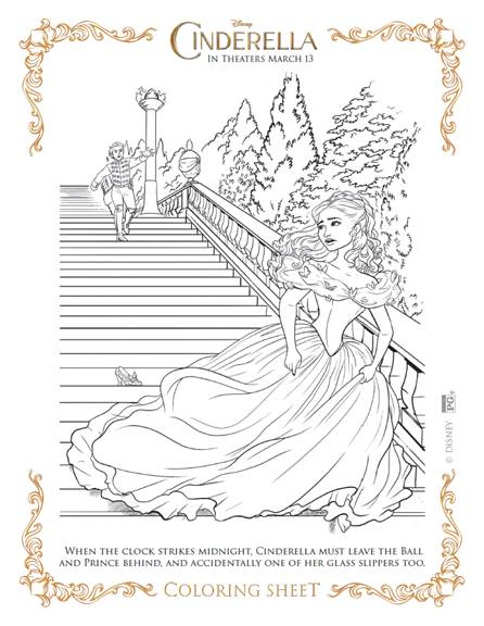 cinderella coloring page 2