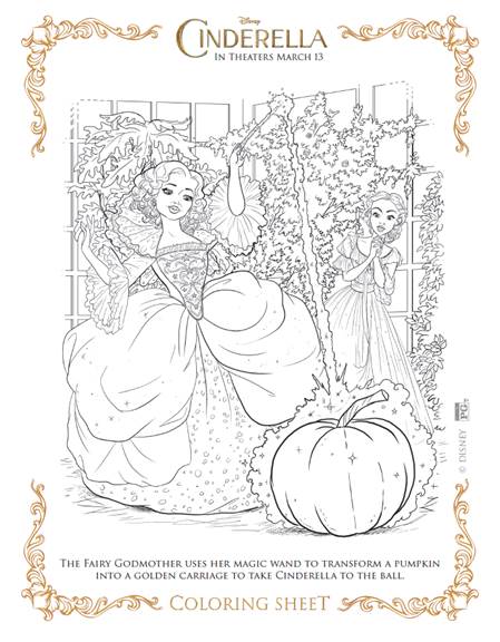 cinderella coloring sheet 1