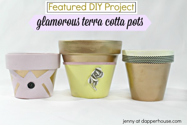 DIY Upcycle from garbage to Glam DIY Terra Cotta Pots from jenny at dapperhouse