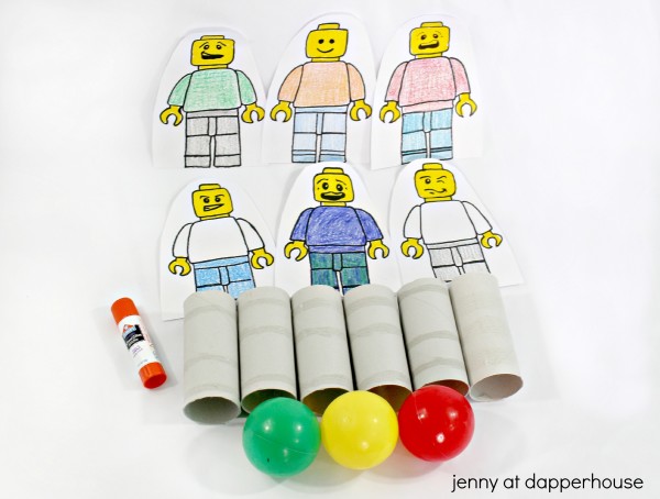 How to make your own kids game with free printable lego minifig characters from jenny at dapperhouse