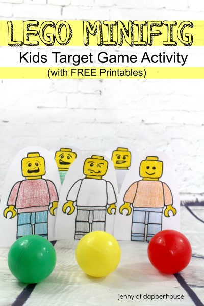 LEGO Minifig Kids Target Game Activity from jenny at dapperhouse #DIY