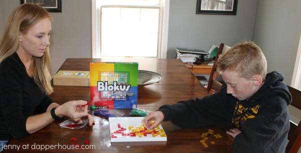 Learn more about why we love this family game that makes you smarter when you play - from jenny at dapperhouse #blokus #game #learning #kids #family #gamenight