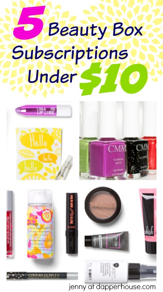5 Beauty Box Subscriptions Under $10 - jenny at dapperhouse - #beauty #monthly #glam #makeup