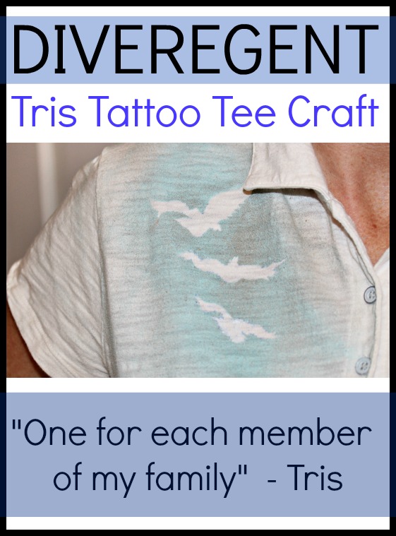 DIY DIVERGENT Tris Raven Tattoo Tee Craft Tutorial – Jenny at dapperhouse