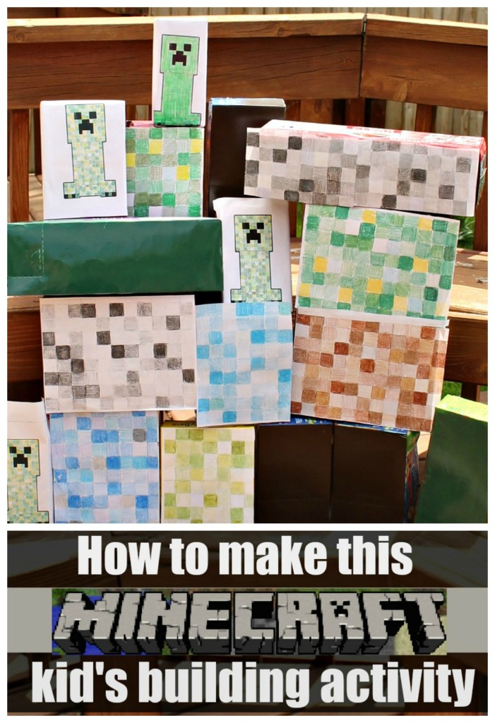 DIY Tutorial - How to make this minecraft themed building activity for kids - jenny at dapperhouse