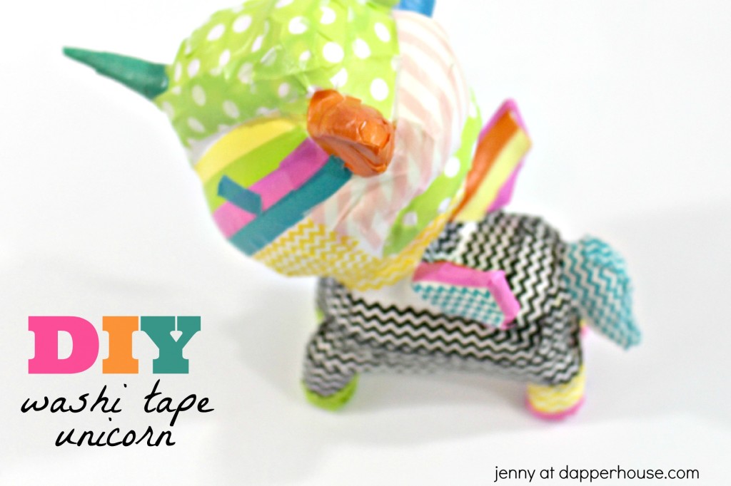 DIY washi tape unicorn craft for kids - jenny at dapperhouse