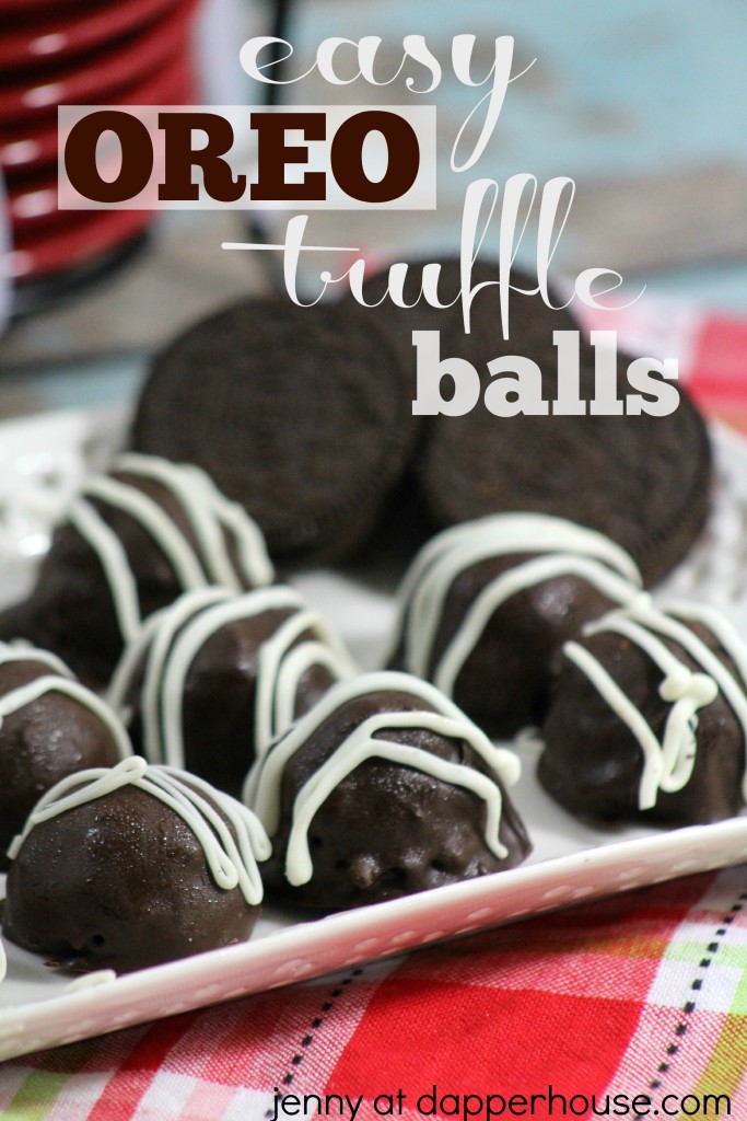 Easy OREO Truffle Balls Dessert - jenny at dapperhouse #nobake #recipe