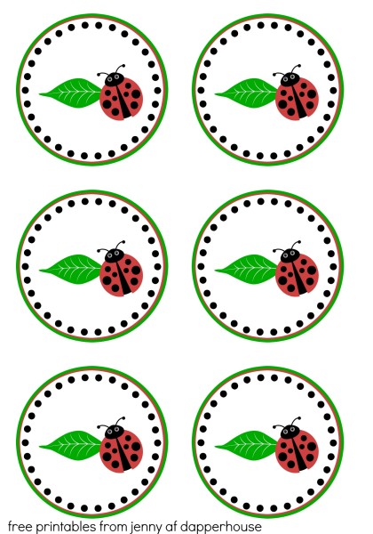 Free Printable ladybug party tags from jenny at dapperhouse #ladybug #party