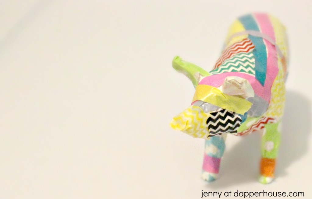 How to make a fun and unique washi tape statue - Craft from jenny at dapperhouse