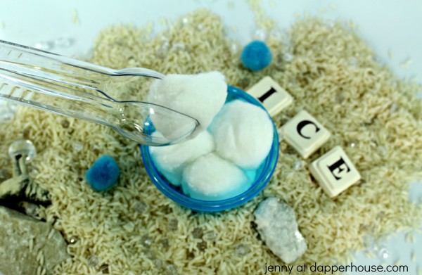 How to make and use an arctic sensory bin - jenny at dapperhouse Teaching and learning through play