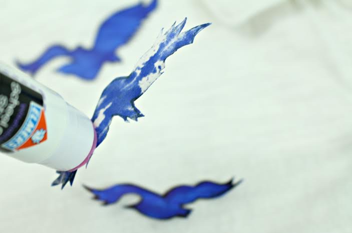 Step 3 - DIY DIVERGENT Tris Raven Tattoo Tee Craft Tutorial - jenny at dapperhouse