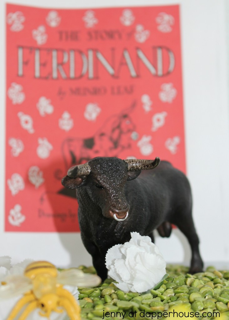 The Story of Ferdinand the Bull Sensory Bin for Kids - jenny at dapperhouse