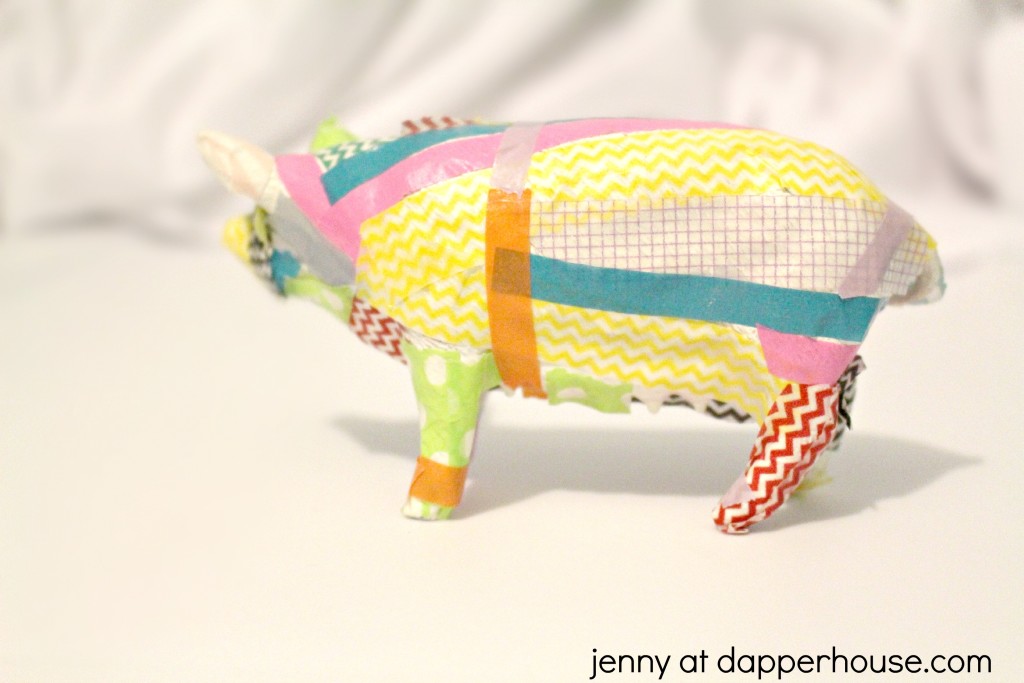 Washi Tape Craft How to make a DIY statue for home decor - jenny at dapperhouse