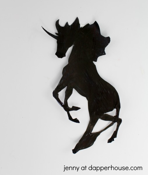 Washi Tape DIY Unicorn Silhouette Art Activity How to - jenny at dapperhouse