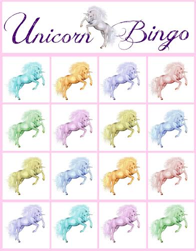 free printable unicorn party game bingo jenny at dapperhouse