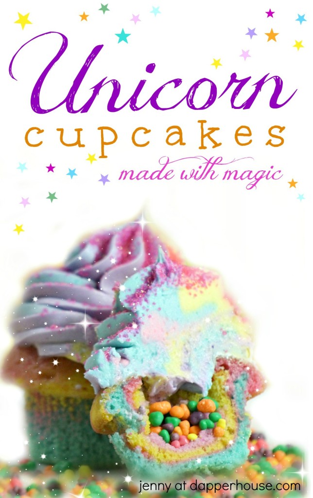 unicorn cupcakes made with magic and from scratch - jenny at dapperhouse #recipe #pastel #party #unicorn #rainbow