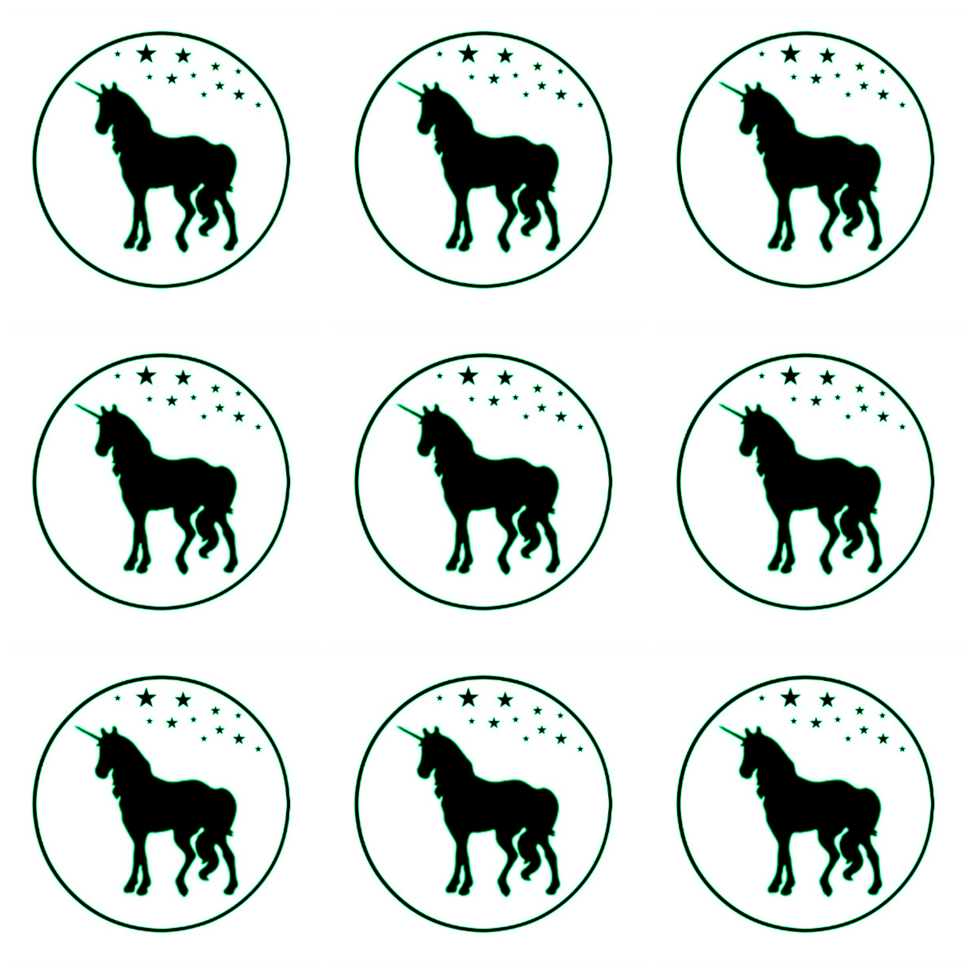Free Printable Unicorn Cupcake Toppers - Jenny at dapperhouse