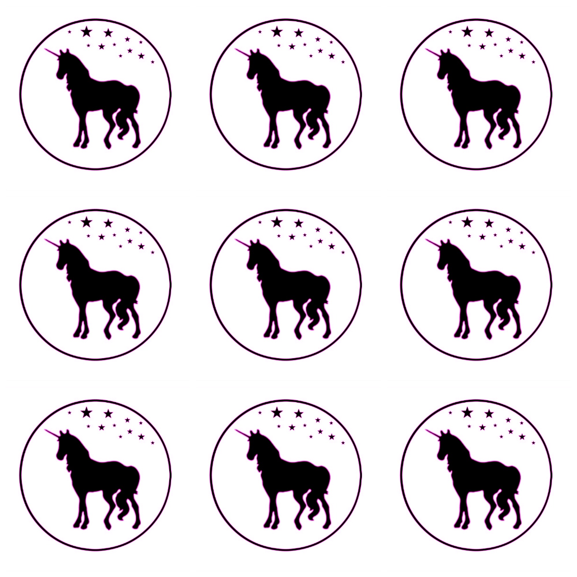 Free Printable Unicorn Cupcake Toppers - Jenny at dapperhouse