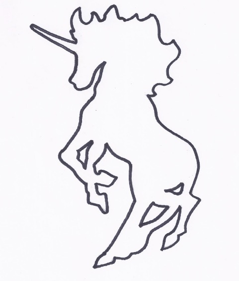 unicorn stencil for DIY Art Project