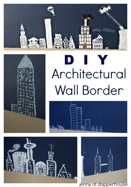DIY - how to make your own architectural wall border - jenny at dapperhouse