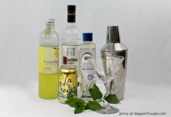 Limoncello Skinny Martini Recipe with LaCroix and fresh mint - jenny at dapperhouse