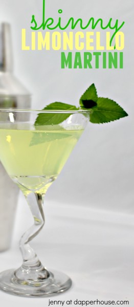 Skinny Limoncello martini LaCroix and lemon mint recipe - jenny at dapperhouse