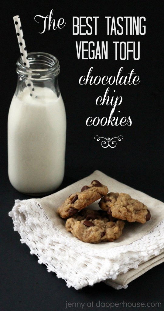 THE best tasting vegan tofu chocolate chip cookies - jenny at dapperhouse