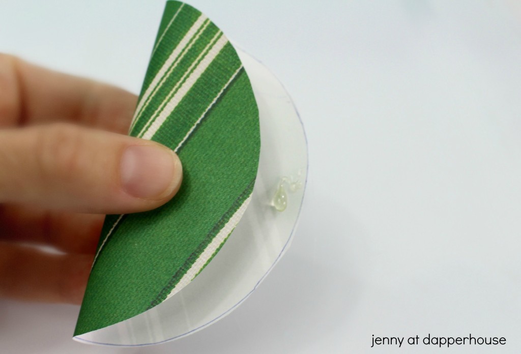 fold the paper in half and secure with a dab of glue paper fotune cookie craft - jenny at dapperhouse