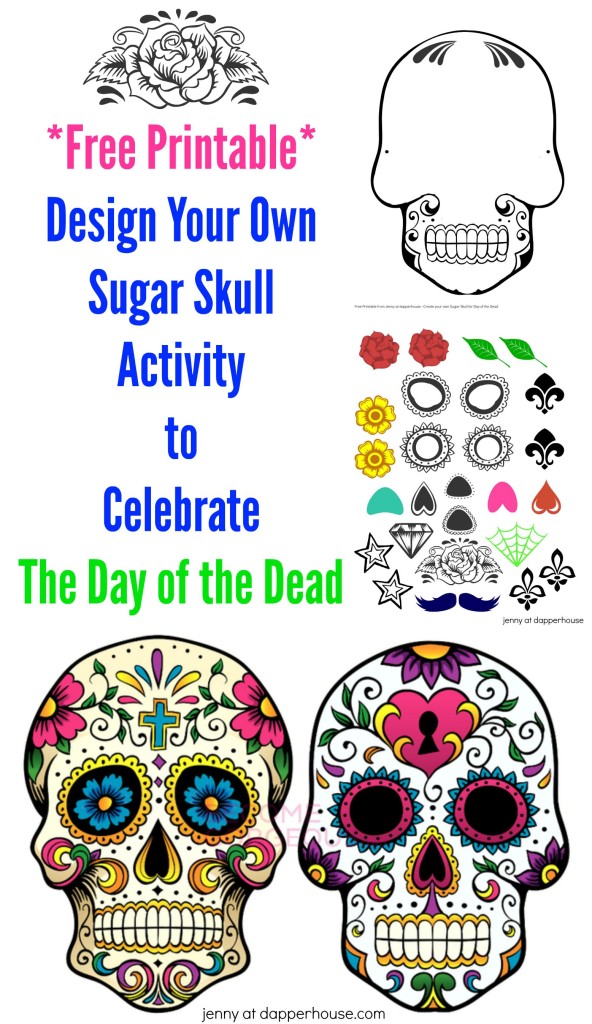 blank sugar skull template