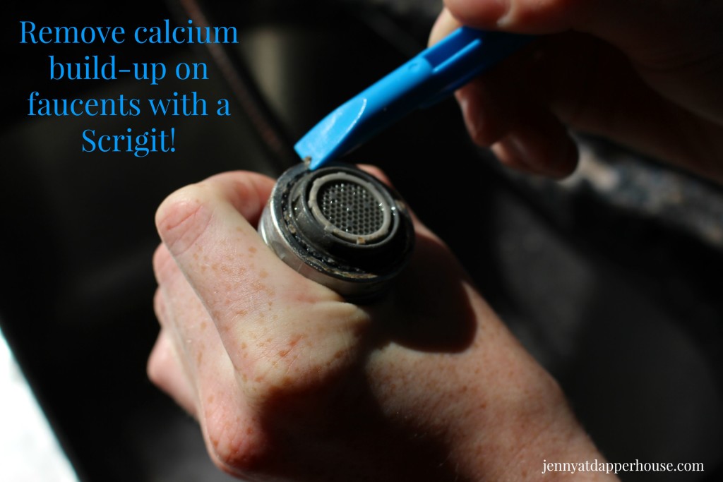 Remove Calcium build up of faucets with a scrigit - jenny at dapperhouse