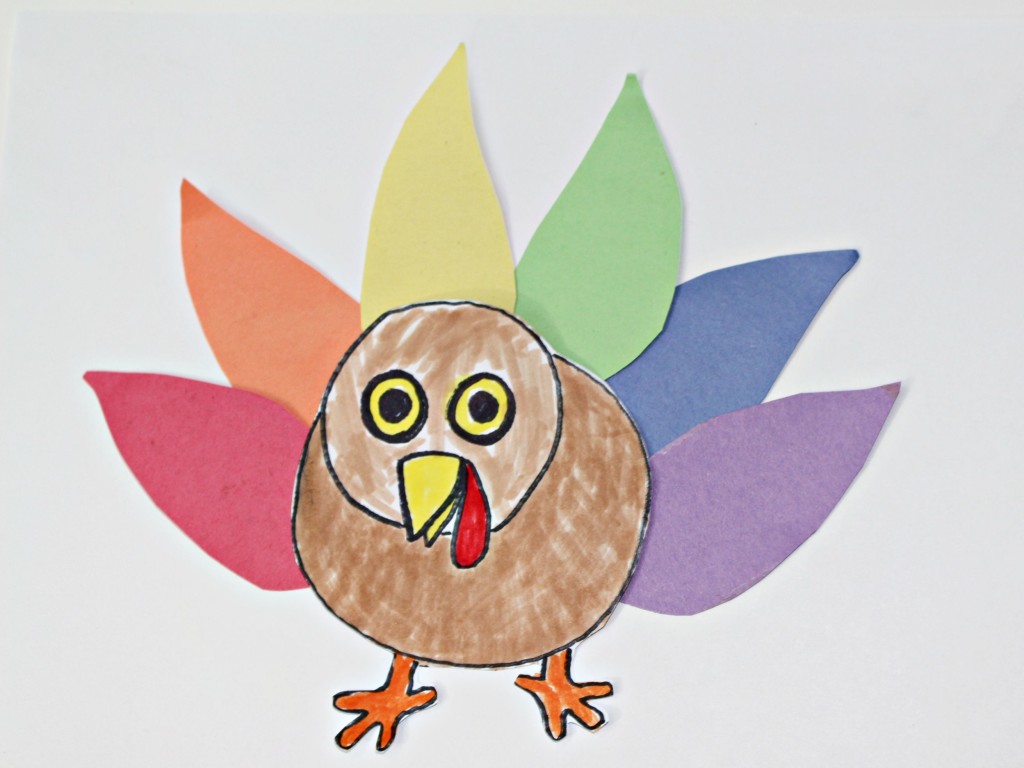 Thanksgiving turkey kids craft with FREE Printable
